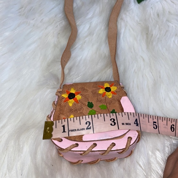 Hand Tooled / Crafted Leather Mini Bag for Girls - Picture 14 of 17